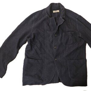 Buck Mason Felted Wool Chore Jacket Blue Large